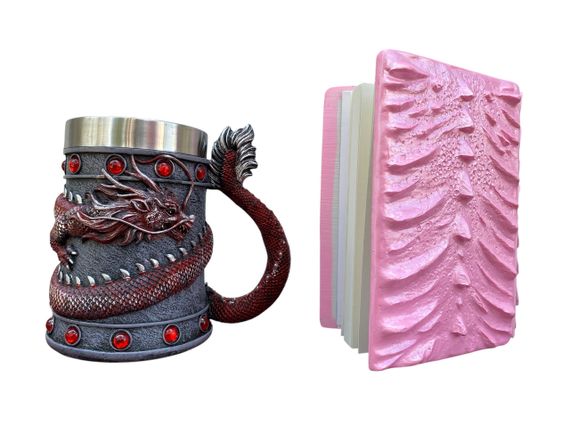 Подарунковий набір Кухоль 3D Танард Red Rose та Блокнот 3D «Дракон Єдинорога» | Зображення 1