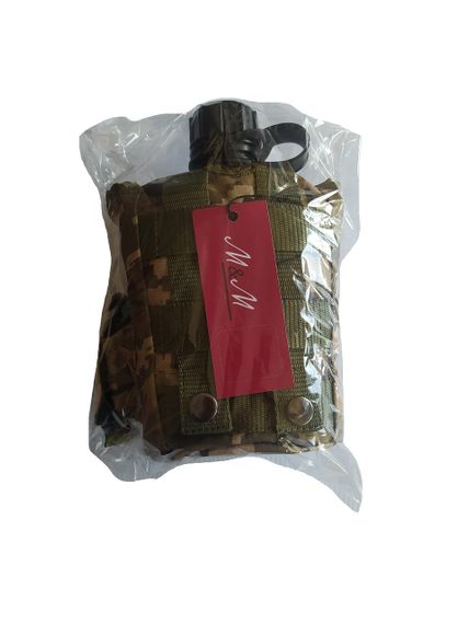 Фляга пластикова М&М 1000 мл Чорна в чохлі Вид 5 ММ-14 Піксель (213567) | Зображення 5