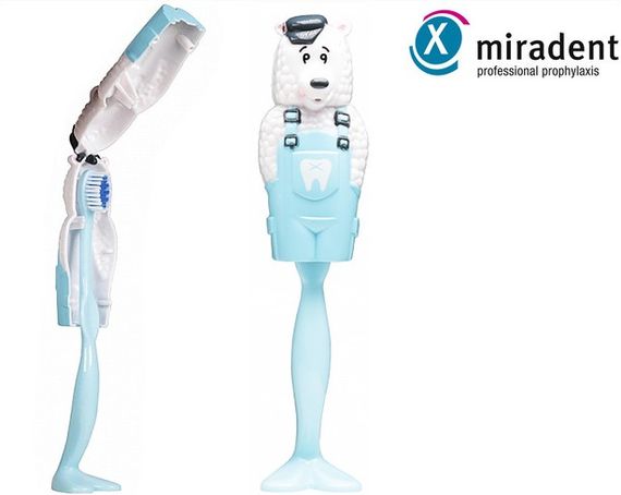 Дитяча зубна щітка Miradent Kid's Brush, Dantist Student Roi - Ведмедик | Зображення 1