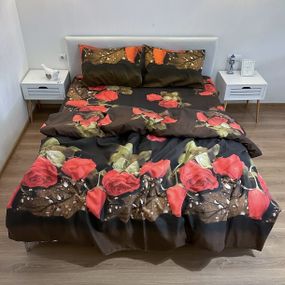Комплект постельного белья LT, Поликотон, Коричневый, Полутораспальный, 0110