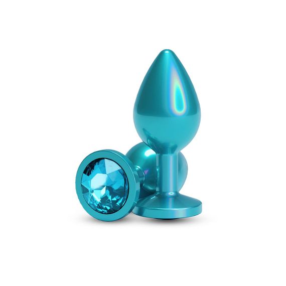 Анальна пробка NS Novelties Rear Assets — Iridescent Teal — Medium — Teal Sex Aura