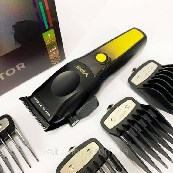 Багатофункціональний тример для стрижки волосся і тіла VGR, Акумуляторна машинка для стрижки CI-15 | Зображення 6