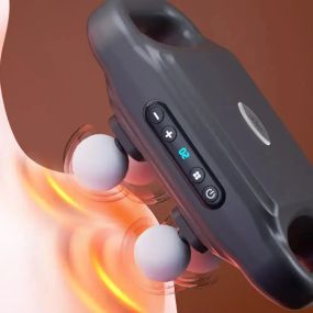 Перкуссионный массажер для тела, 4 головок, от USB, YCY -1601 / Массажер для спины / Вибромассажер