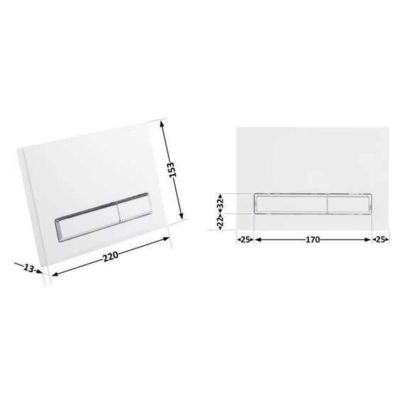 Панель смыва для унитаза Qtap Nest QT0111M08V1384W | Зображення 1