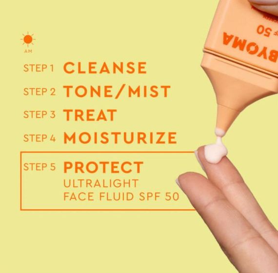 Сонцезахисний флюїд для обличчя byoma ultralight face fluid spf50 | Зображення 1