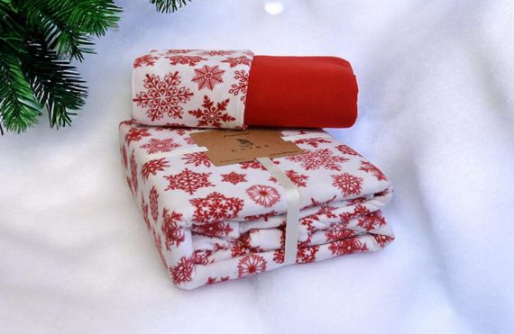 Комплект постільної білизни Kayra Flanel 200×220 см Kar Tanesi Kirmizi | Зображення 4