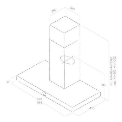 Вытяжка кухонная Elica LOL BL/A/60 MOON EDITION | Зображення 1
