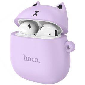 Беспроводные TWS наушники Hoco EW45 Cat Case Lilac Cat