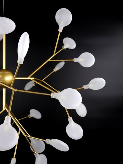 Люстра підвісна на 36 лампочок 26063 Золото 75-110х80х80 см. | Зображення 6