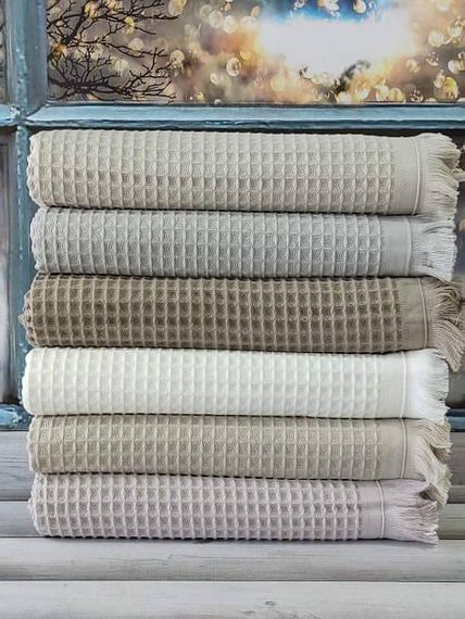 Полотенца Pupilla Olga 50х90см Вафельные набор 6шт