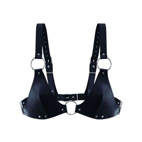 Бюстгальтер шкіряний Feral Feelings Bikini Top Чорний One Size