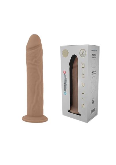Фаллоимитатор SilexD Oscar Flesh (MODEL 2 size 9in) Liquid Silicone, подходит для торса Apollo S и L Sex Aura | Зображення 8