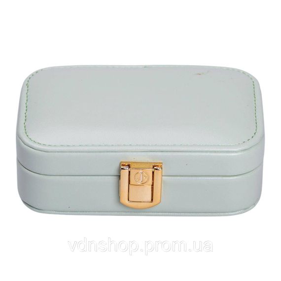 Скринька для прикрас з еко шкіри 12×7.5×4 см із застібкою органайзер для ювелірних виробів HP-5-34GR | Зображення 3