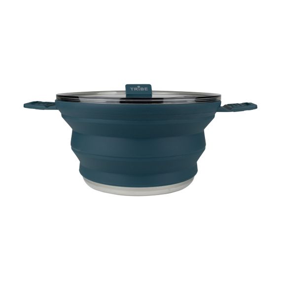 Каструля складана Tribe Collapsible Pot 2,5л силіконова, Похідна каструля трайб компактна, Каструля туристична для плити | Зображення 2