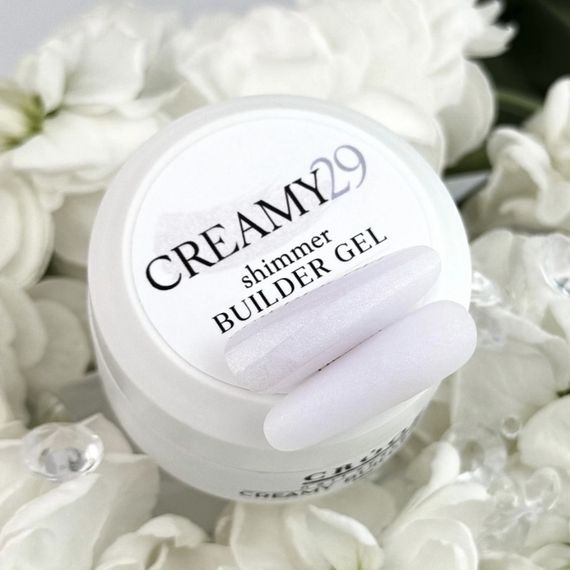 Гель для нарощення нігтів Crooz Creamy gel 29 (молочно-лавандовий з шимером) 15мл