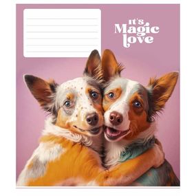 Тетрадь ученическая "It's a magic love" 012-3300L-2 в линию, 12 листов