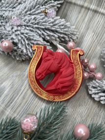 Мыло ручной работы «Подковое с лошадью» (40 г), новогодний сувенир