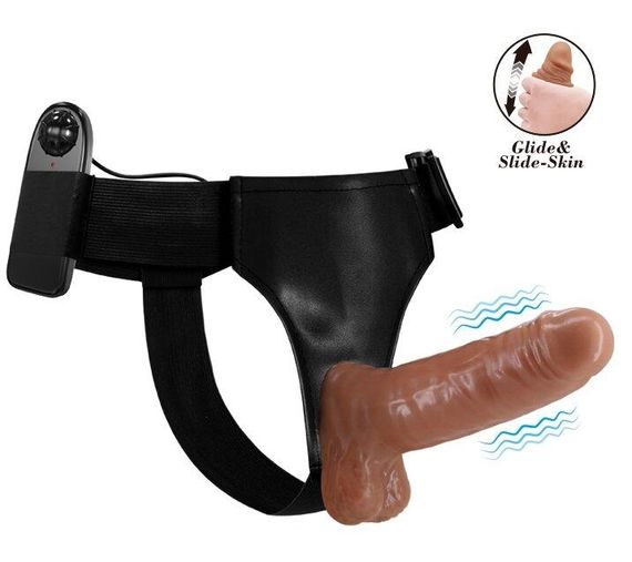 Страпон з вібрацією Ultra Passionate Harness Realdeal Penis 6.2" - Brown, BW-022064Z sexstyle | Зображення 3