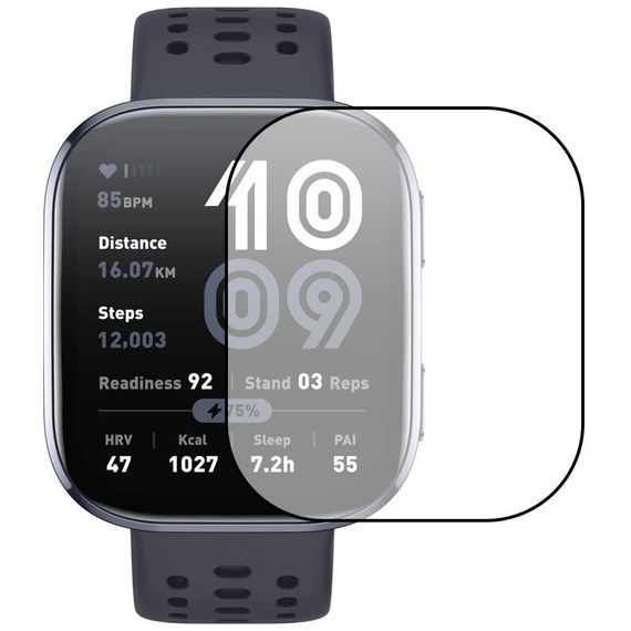 Полімерна плівка 3D (full glue) (тех.пак) для Xiaomi Amazfit Bip 6 Чорний