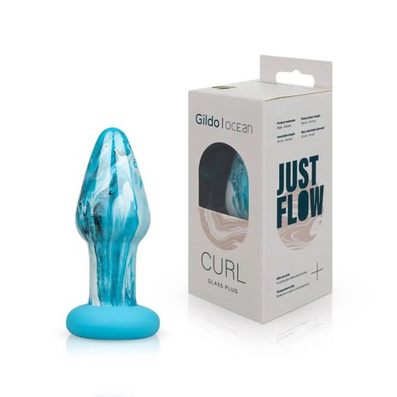 Скляна анальна пробка Gildo - Ocean Curl Glass Butt plug | Зображення 7