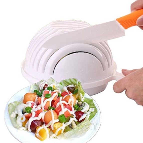 Салатница - овощерезка Salad Cutter Bowl для быстрой шинковки овощей и салатов | Зображення 5