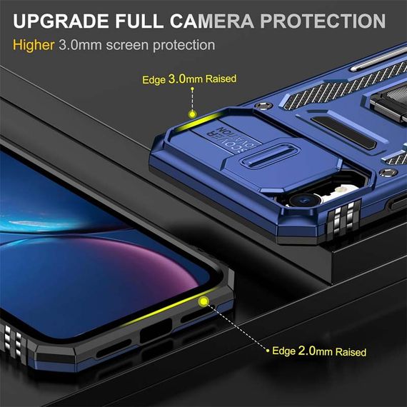 Ударопрочный чехол Camshield Army Ring для Apple iPhone XR (6.1") Синий / Navy | Зображення 4