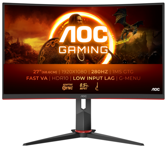 Монiтор 27" AOC C27G2Z3/BK Black/Red