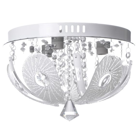 Люстра торт потолочная с пультом LED E14 60W RGB WH (BCL-650S/3)