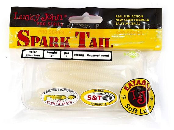 Виброхвосты съедоб. искусст. LJ Лаки Джон Pro Series Spark Tail 3,0in (07,60)/033 7шт. | Зображення 1