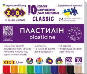 Пластилін ZiBi ZB-6232 10 кольорів