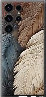 Чехол на Samsung Galaxy S23 Ultra Листья в стиле бохо из силикона FCh_096573