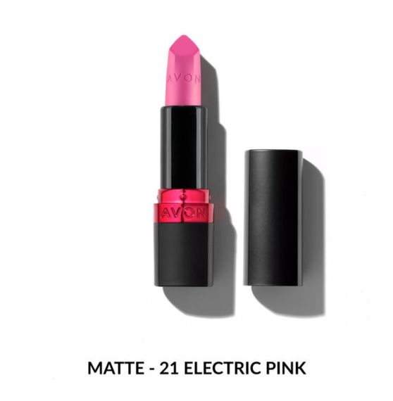 Зволожувальна матова губна помада Avon "Ультра" 21 Ультрарожевий (21 Electric Pink) 3,6г