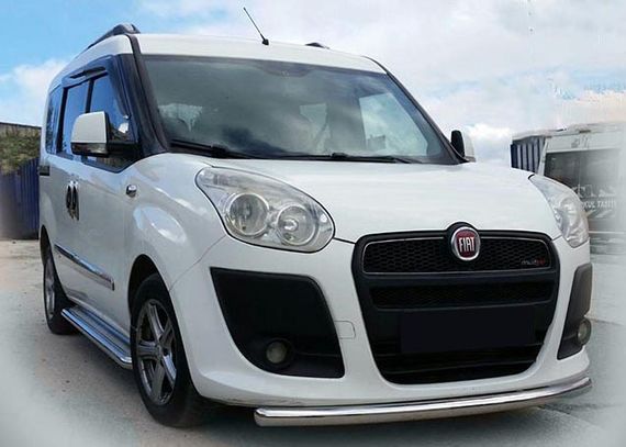 Передній захист ST008 (нерж.) 2010-2015, 42 мм для Fiat Doblo III рр