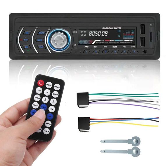 Автомагнітола з пультом ДУ та USB, 1DIN, 1801 / Магнітола в машину з яскравим екраном / Автомобільний магнітофон