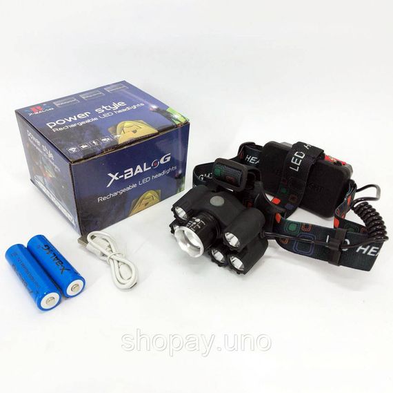Led headlamp налобный фонарь Bailong, Фонарь на голову для зсу Мощный налобный для рыбалки YJ-94 | Зображення 2