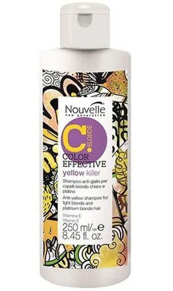 Шампунь Nouvelle Yellow Killer Shampoo тонирующий против желтизны волос 250 мл