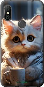 Чохол на Xiaomi Redmi Note 6 Pro Білий кіт "5646t-1551-2448"