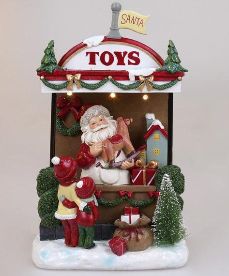 Новорічна композиція «Santa's Toy Store» з LED підсвічуванням 22х14х33см, полістоун | Зображення 1