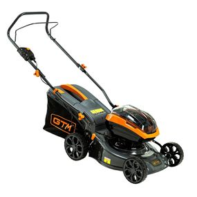 Газонокосарка акумуляторна GTM BLM42 (42 см, 25-75 мм, 45 л, BL, 18+18 В, без акумуляторів та зарядного пристрою)