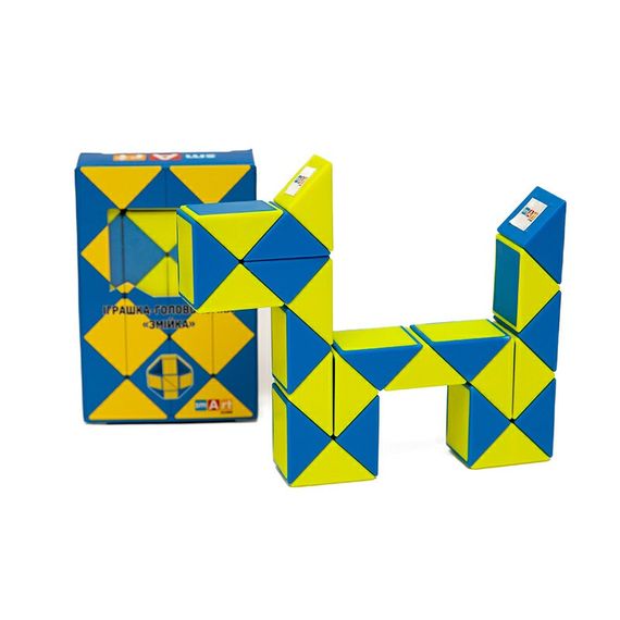 Головоломка Умный кубик "Змейка сине-желтая" SCU024 (Smart Cube Twisty Puzzle Snake "Ukraine") | Зображення 1