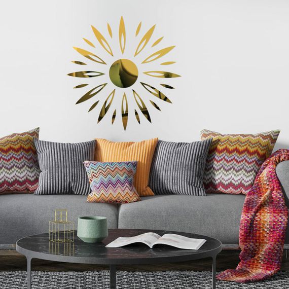 Дзеркальний декор акриловий самоклеючий золото, 25шт (D) SW-00002522 | Зображення 4