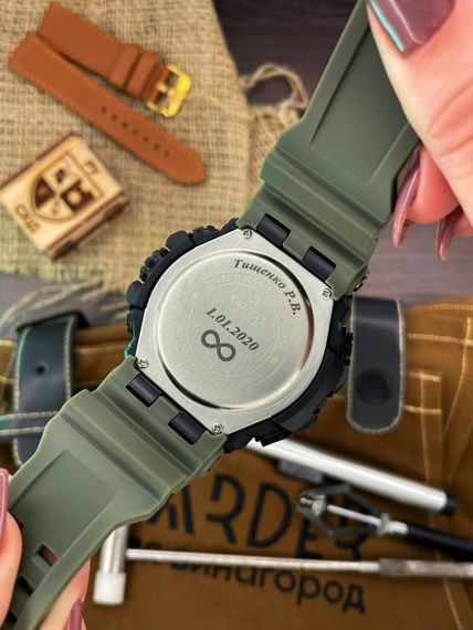 Тактичний Чоловічий годинник Awarder 003 Тризуб золото Army Green-Black 1202-0117 | Зображення 1