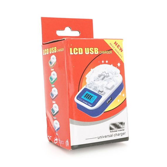 Універсальний зарядний пристрій LCD CH-969 для батарей 5.2V 0.6A, 220V, Red, Box | Зображення 1