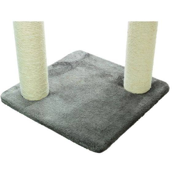 Дряпка-комплекс Trixie Altea для котів з іграшкою на мотузці сизаль/плюш сіра 40х40х117 см | Зображення 5