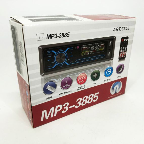 Авто магнітола 1дин MP3-3885, Однодинові магнітоли, Магнітола з лід підсвічуванням CE-16 | Зображення 4