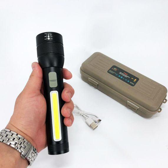 Тактичні ліхтарі COBA CB-C22-P90+COB, Довговічний світлодіодний ліхтар, Ліхтар HI-991 ручний потужний | Зображення 4