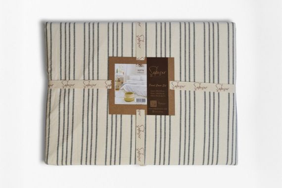 Постільна білизна Saheser Stonewashed Ranforce 200 х 220 см Notta Antrasit | Зображення 3