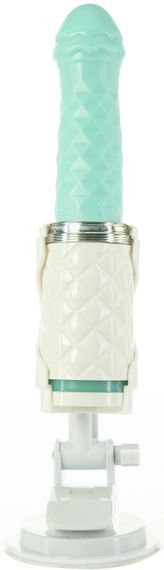 Розкішний вібратор-пульсатор Pillow Talk з присоскою - Feisty Thrusting Vibrator Teal | Зображення 3
