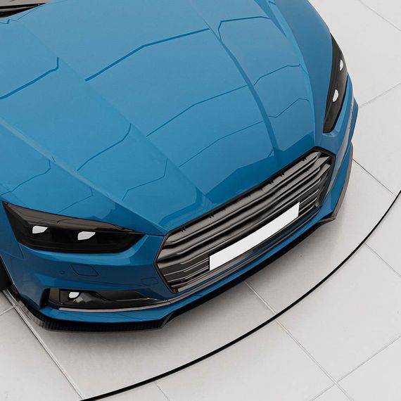 Накладка на передній бампер Lip V2 (для S-Line 2016-2020, Карбон) для Ауди A5 рр | Зображення 1