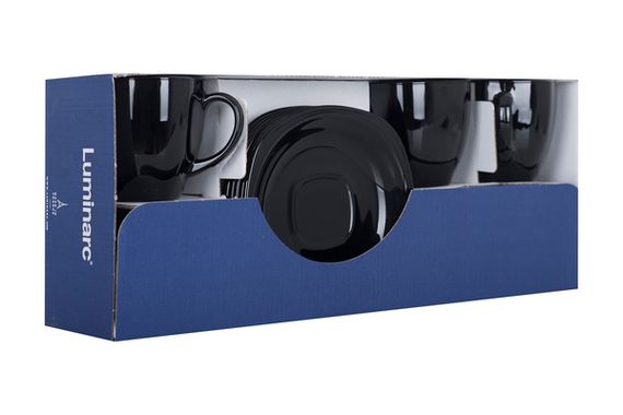 Сервіз чайний LUMINARC CARINE BLACK, 12 предметів (P4672)